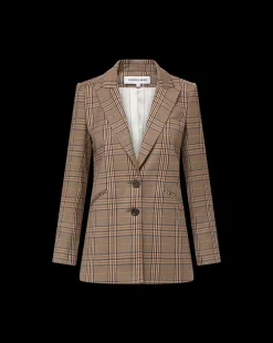 Veronica Beard Jackets & Outerwear|Matching Sets*Maci Plaid Dickey Jacket in Brown Check RussetMulti