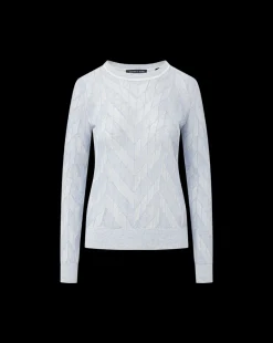 Veronica Beard Sweaters|Tops*Magellen Linen-Blend Sweater in Light Blue LightBlue