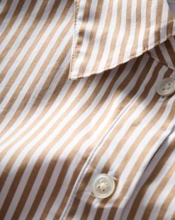 Veronica Beard Tops*Maia Striped Shirt in Acorn/White