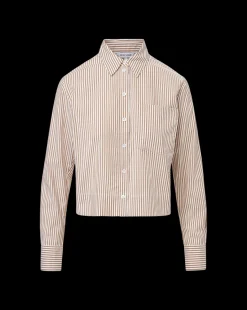 Veronica Beard Tops*Maia Striped Shirt in Acorn/White