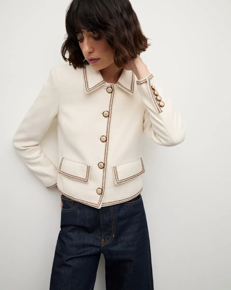 Veronica Beard Jackets & Outerwear|Matching Sets*Makayla Cropped Jacket in Ivory