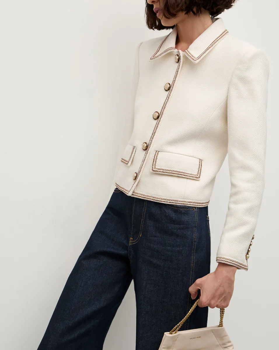 Veronica Beard Jackets & Outerwear|Matching Sets*Makayla Cropped Jacket in Ivory