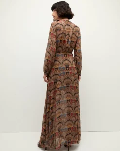 Veronica Beard Dresses|Party Dressing*Makenzie Dress in Dark Chocolate DarkChocolateMulti