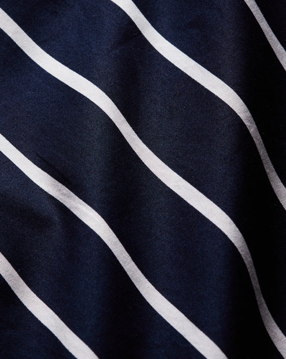 Veronica Beard Pants*Maliyah Striped Wide-Leg Pant in Navy/White