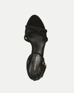 Veronica Beard Sandals*Manuela Sculpted Wedge Suede Sandal Black