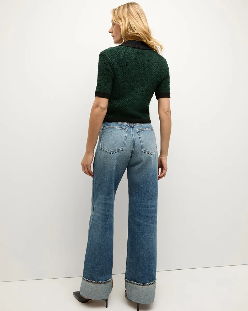 Veronica Beard Sweaters|Tops*Marie Tweed Cardigan in Dark Green & Black Pine/Black