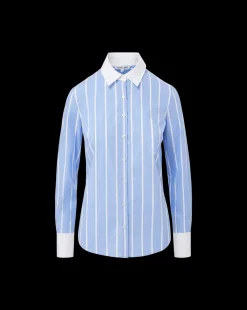 Veronica Beard Tops*Marisol Poplin Shirt in Hydrangea/White