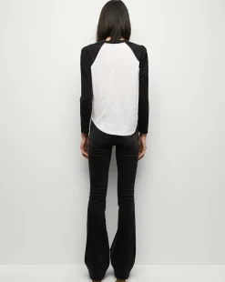 Veronica Beard Tops|Vb Classics*Mason Baseball Tee in White/Black