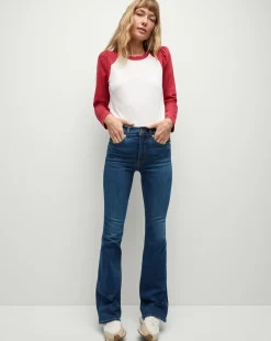 Veronica Beard Tops*Mason Baseball Tee in White/Red