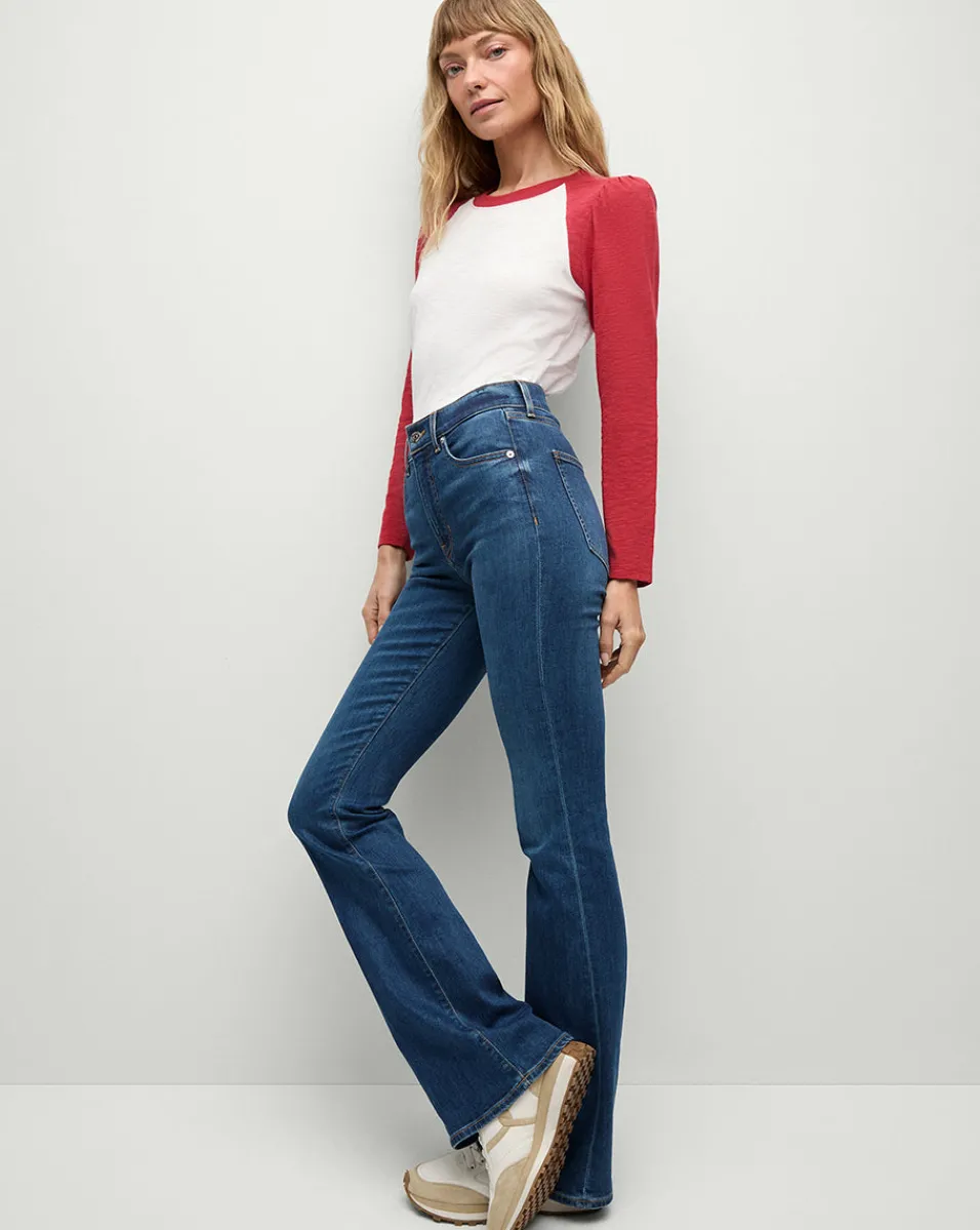 Veronica Beard Tops*Mason Baseball Tee in White/Red