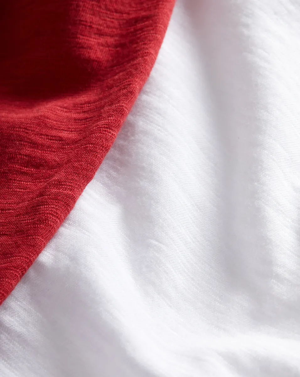Veronica Beard Tops*Mason Baseball Tee in White/Red
