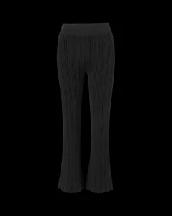 Veronica Beard Pants*Massaro Rib-Knit Pant in Black