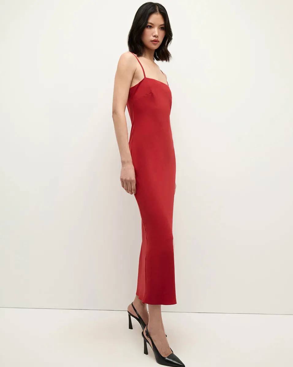 Veronica Beard Dresses|The Veronicas' Favorites*Mavis Maxi Slip Dress in Red Crimson