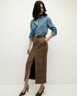 Veronica Beard Skirts & Shorts|The Veronicas' Favorites*Maxine Plaid Maxi Skirt in Camel & Black Camel/Black