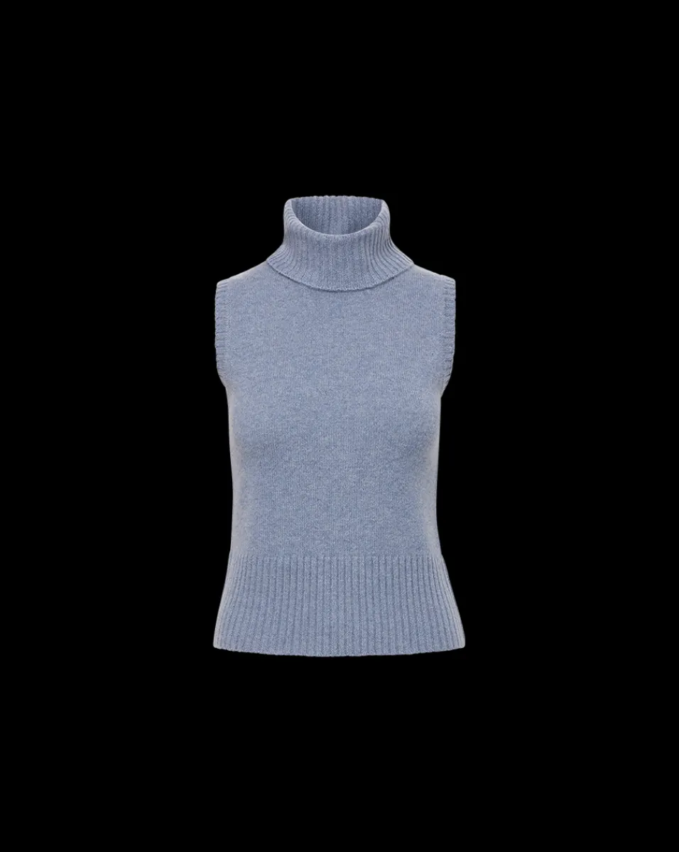 Veronica Beard Sweaters|Tops*Mazzy Cashmere Turtleneck in Smoke Blue SmokeBlue