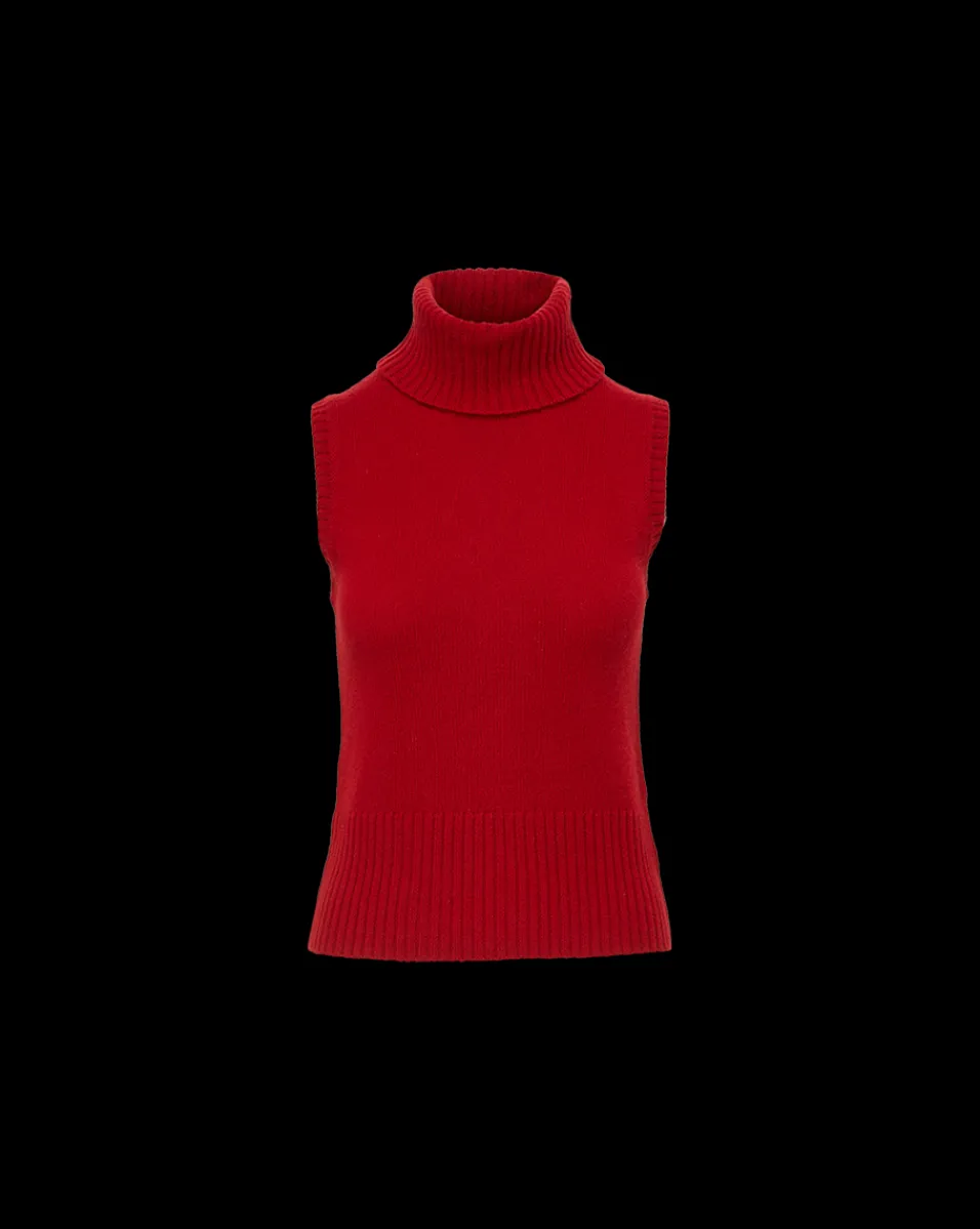 Veronica Beard Sweaters|Tops*Mazzy Cashmere Turtleneck in Crimson