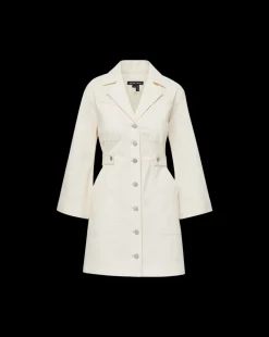 Veronica Beard Dresses*Mckinley Twill Mini Dress in Ecru