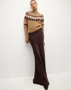 Veronica Beard Skirts & Shorts|The Veronicas' Favorites*Medina Silk Skirt in Dark Chocolate DarkChocolate