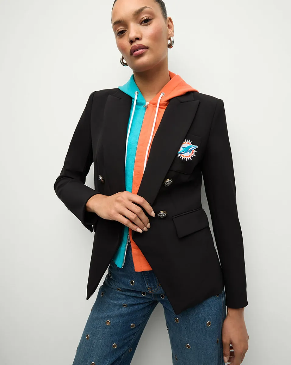 Veronica Beard Jackets & Outerwear|The Gift Guide*Miami Dolphins Dickey Jacket in Black/Silver MiamiDolphins