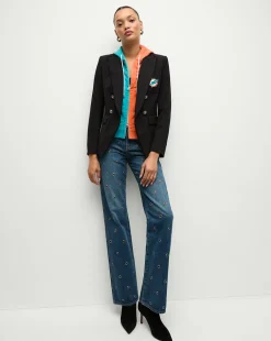 Veronica Beard Jackets & Outerwear|The Gift Guide*Miami Dolphins Dickey Jacket in Black/Silver MiamiDolphins