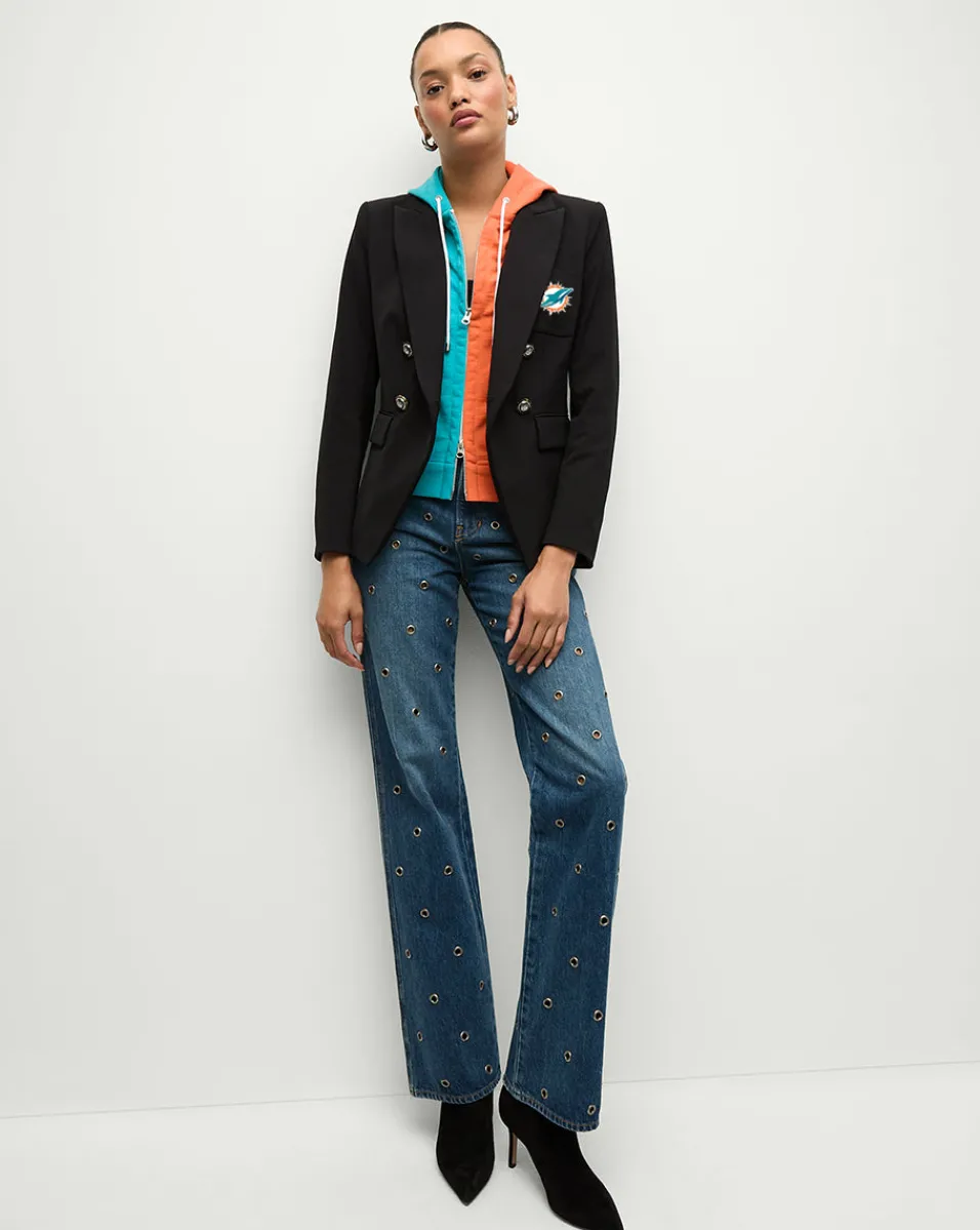 Veronica Beard Jackets & Outerwear|The Gift Guide*Miami Dolphins Dickey Jacket in Black/Silver MiamiDolphins