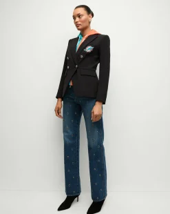Veronica Beard Jackets & Outerwear|The Gift Guide*Miami Dolphins Dickey Jacket in Black/Silver MiamiDolphins