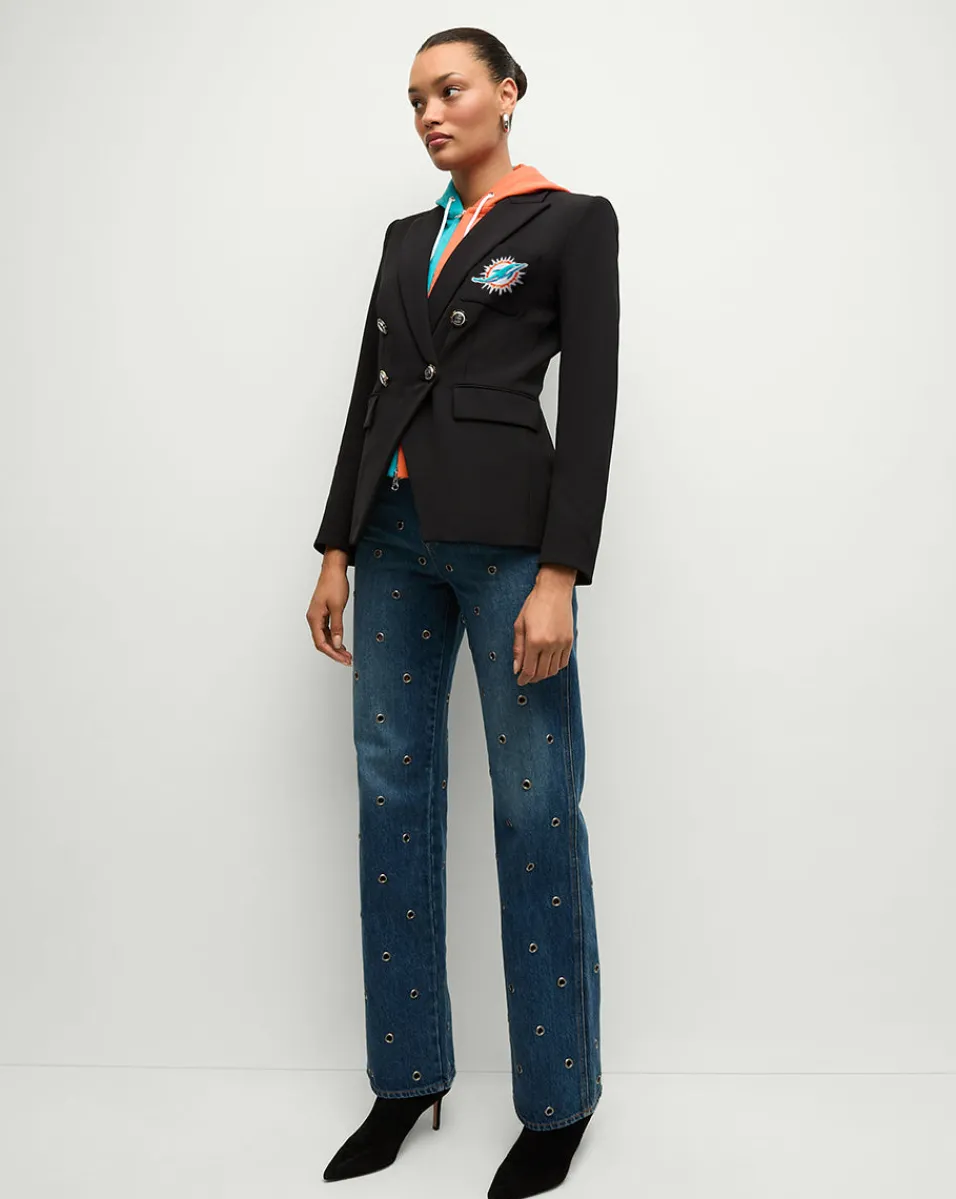 Veronica Beard Jackets & Outerwear|The Gift Guide*Miami Dolphins Dickey Jacket in Black/Silver MiamiDolphins