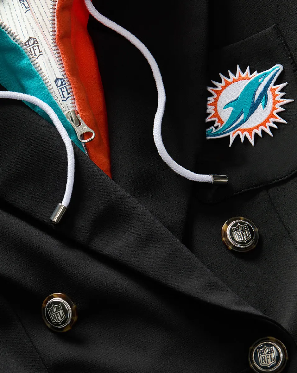 Veronica Beard Jackets & Outerwear|The Gift Guide*Miami Dolphins Dickey Jacket in Black/Silver MiamiDolphins