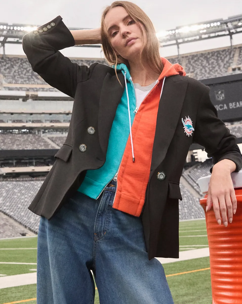 Veronica Beard Jackets & Outerwear|The Gift Guide*Miami Dolphins Dickey Jacket in Black/Silver MiamiDolphins
