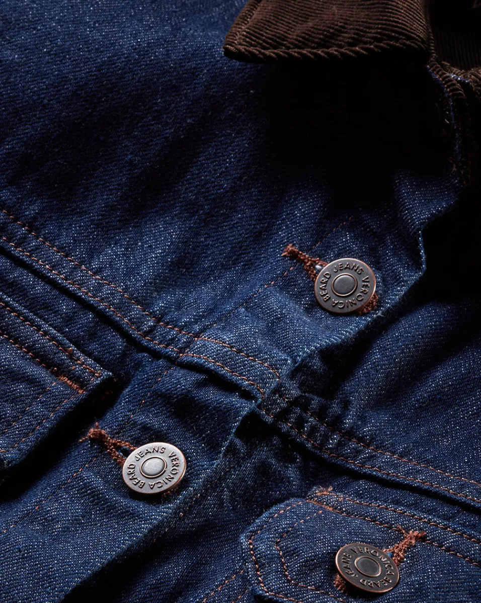 Veronica Beard Jackets & Outerwear|The Veronicas' Favorites*Mikaela Shacket With Cord Collar in Indigo Rinse IndigoRinse