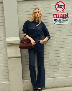 Veronica Beard Jackets & Outerwear|The Veronicas' Favorites*Mikaela Shacket With Cord Collar in Indigo Rinse IndigoRinse