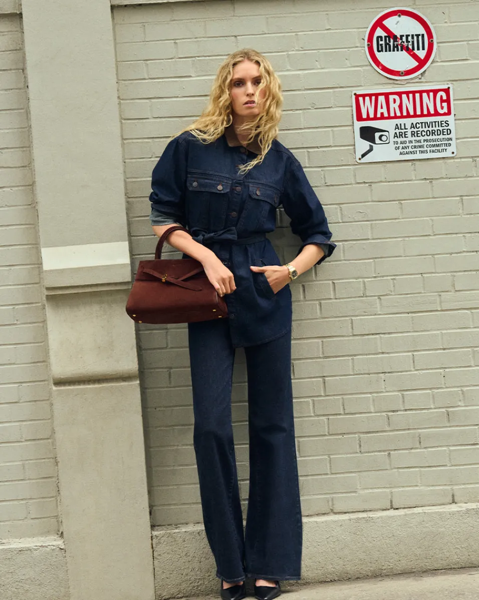 Veronica Beard Jackets & Outerwear|The Veronicas' Favorites*Mikaela Shacket With Cord Collar in Indigo Rinse IndigoRinse