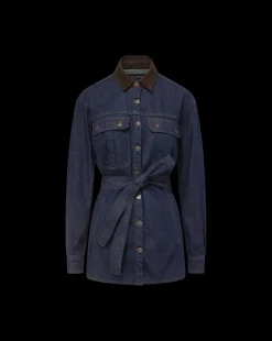 Veronica Beard Jackets & Outerwear|The Veronicas' Favorites*Mikaela Shacket With Cord Collar in Indigo Rinse IndigoRinse