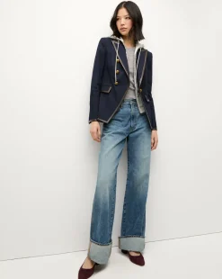 Veronica Beard Jackets & Outerwear|Matching Sets*Miller Denim Blazer Dickey Jacket in Dark Wash MidnightWash