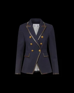 Veronica Beard Jackets & Outerwear|Matching Sets*Miller Denim Blazer Dickey Jacket in Dark Wash MidnightWash