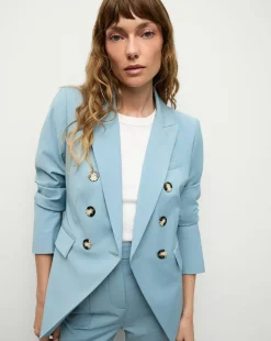 Veronica Beard Jackets & Outerwear|Matching Sets*Miller Dickey Blazer Jacket in Light Blue SeaGlass