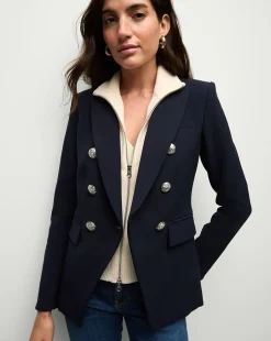 Veronica Beard Jackets & Outerwear|Extended Sizes*Miller Dickey Jacket Navy/Silver