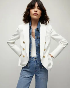 Veronica Beard Jackets & Outerwear|Extended Sizes*Miller Dickey Jacket in Off-White/Gold