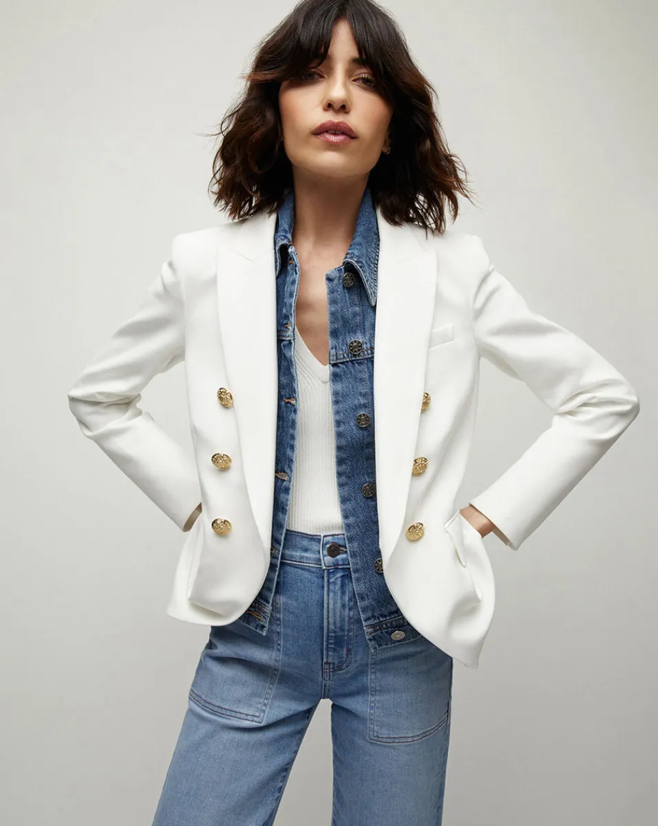 Veronica Beard Jackets & Outerwear|Extended Sizes*Miller Dickey Jacket in Off-White/Gold