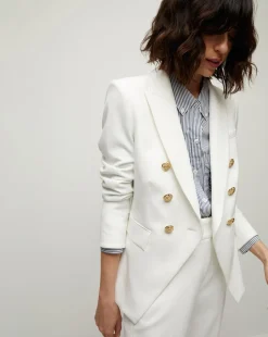 Veronica Beard Jackets & Outerwear|Extended Sizes*Miller Dickey Jacket in Off-White/Gold
