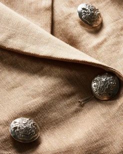 Veronica Beard Jackets & Outerwear|Extended Sizes*Miller Linen Dickey Jacket in Khaki Melange KhakiMelange