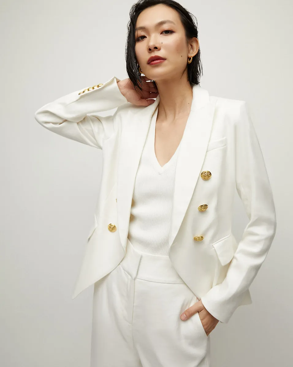 Veronica Beard Jackets & Outerwear|Vb Classics*Miller Women's Linen Dickey Jacket in Off-White