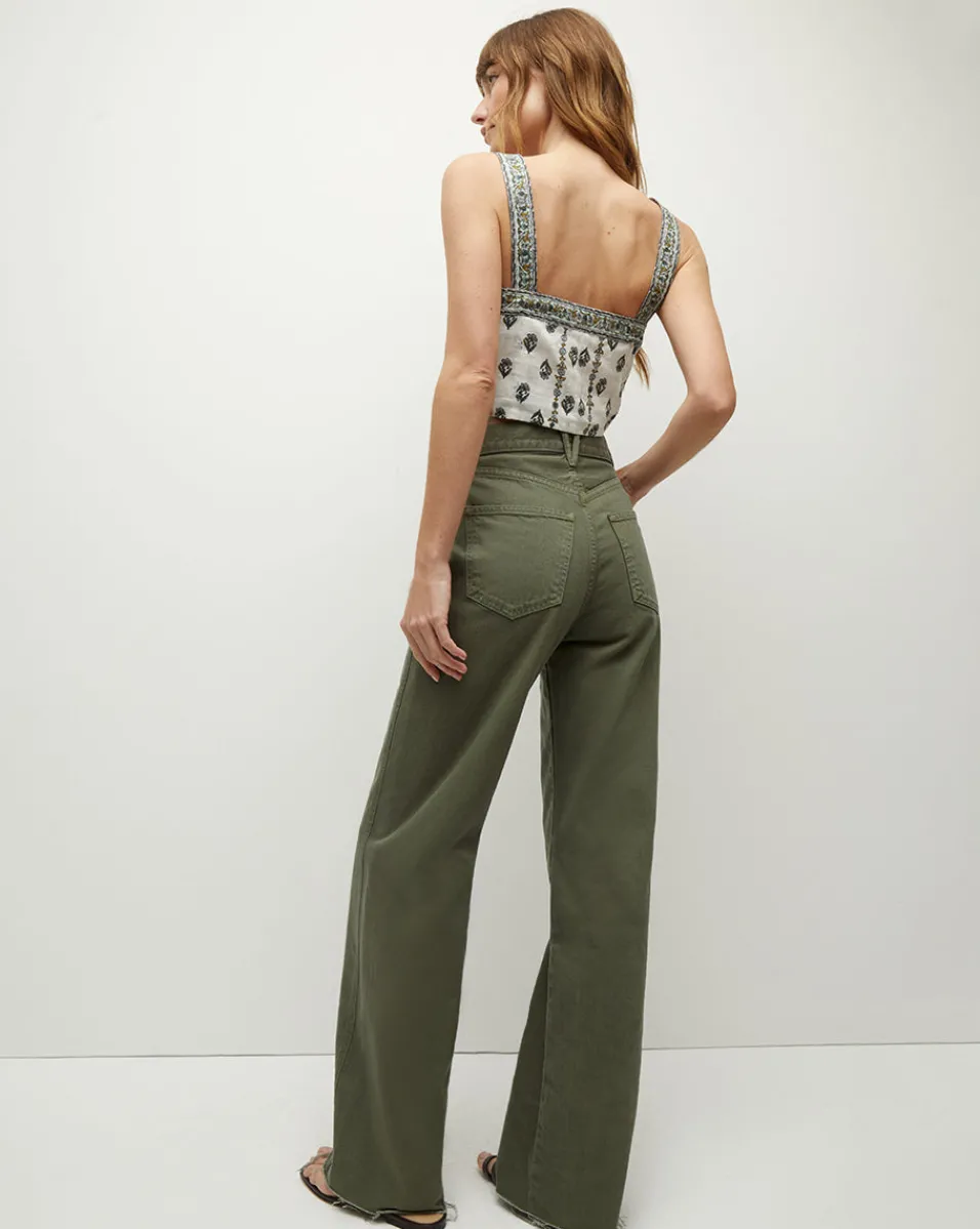 Veronica Beard Tops*Milton Floral Square-Neck Crop Tank IvoryMulti