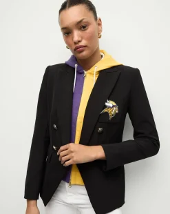 Veronica Beard Jackets & Outerwear*Minnesota Vikings Dickey Jacket in Black/Gold MinnesotaVikings