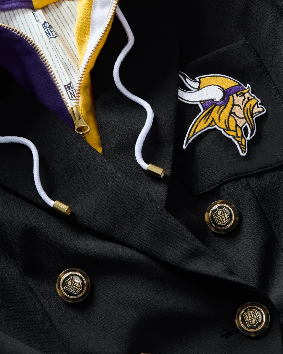 Veronica Beard Jackets & Outerwear*Minnesota Vikings Dickey Jacket in Black/Gold MinnesotaVikings