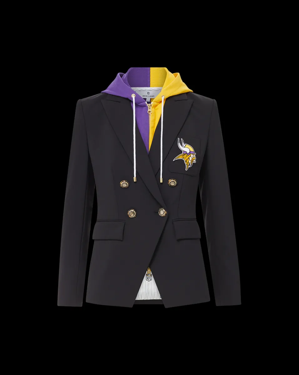 Veronica Beard Jackets & Outerwear*Minnesota Vikings Dickey Jacket in Black/Gold MinnesotaVikings