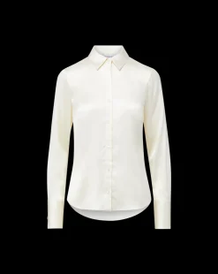 Veronica Beard Tops*Monique Silk Button-Down Shirt in Ivory