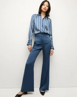Veronica Beard Tops|The Veronicas' Favorites*Monique Top in Blue Stone/Off-White BlueStone/Off-White