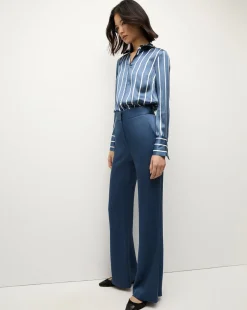 Veronica Beard Tops|The Veronicas' Favorites*Monique Top in Blue Stone/Off-White BlueStone/Off-White