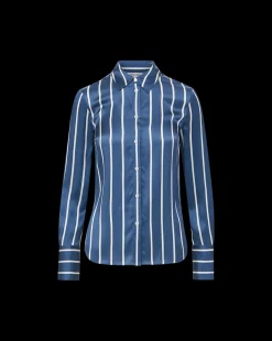 Veronica Beard Tops|The Veronicas' Favorites*Monique Top in Blue Stone/Off-White BlueStone/Off-White